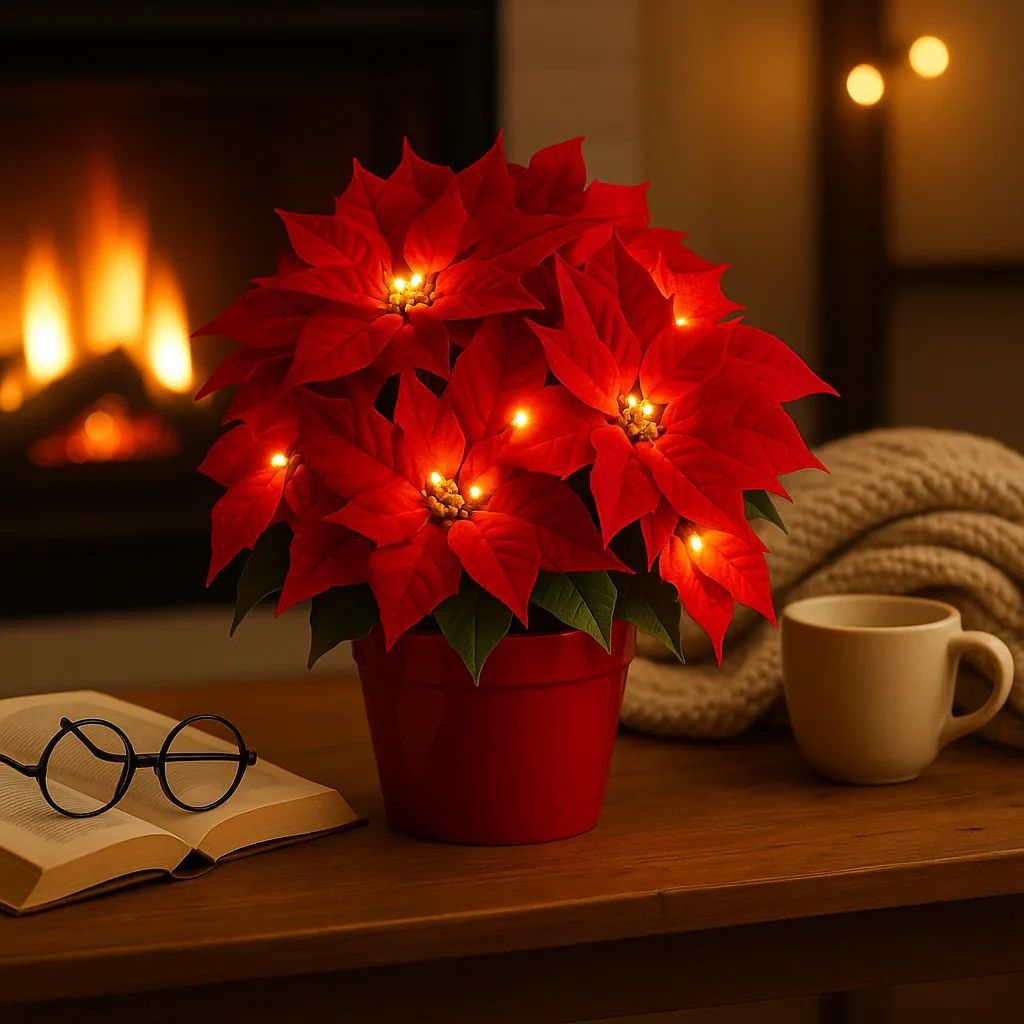 Ruby Glow Blossom – Lysande Julstjärna