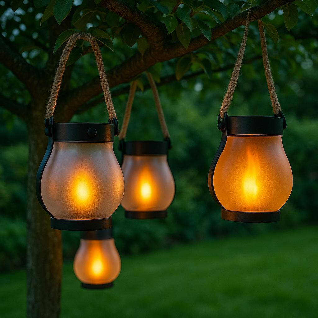 Dancing Flame - Solcellslykta med levande lågeffekt