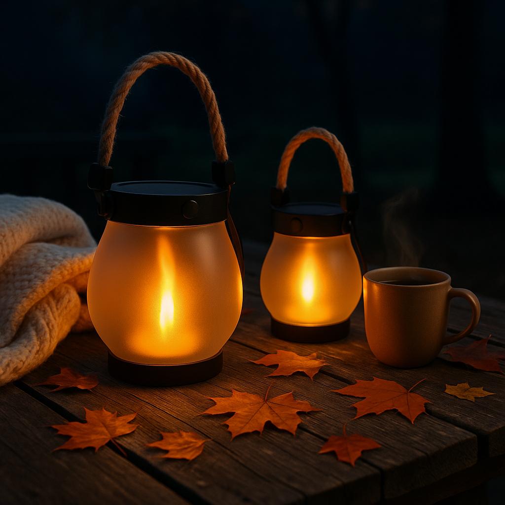 Dancing Flame - Solcellslykta med levande lågeffekt