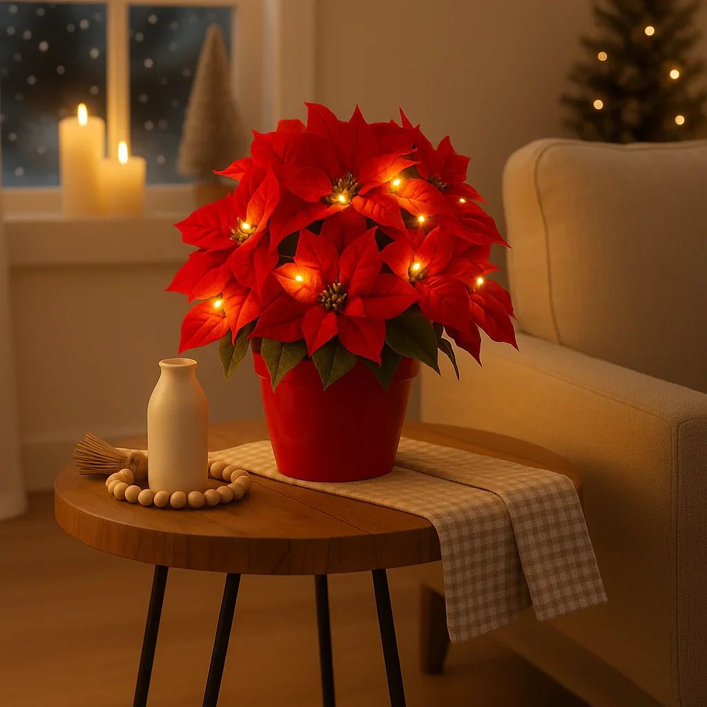 Ruby Glow Blossom – Lysande Julstjärna
